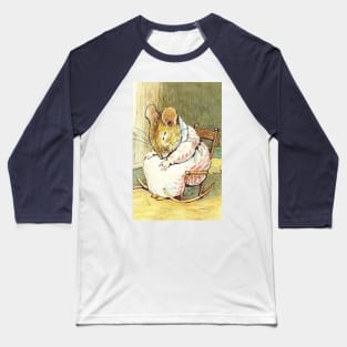 Mouse Asleep in Rocking Chair - Beatrix Potter Baseball T-Shirt